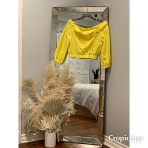 Zara off the shoulder cropped Blouse